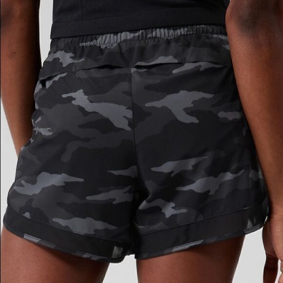 Athleta Printed Mesh Racer Run Short 4” - Picture 2 of 9